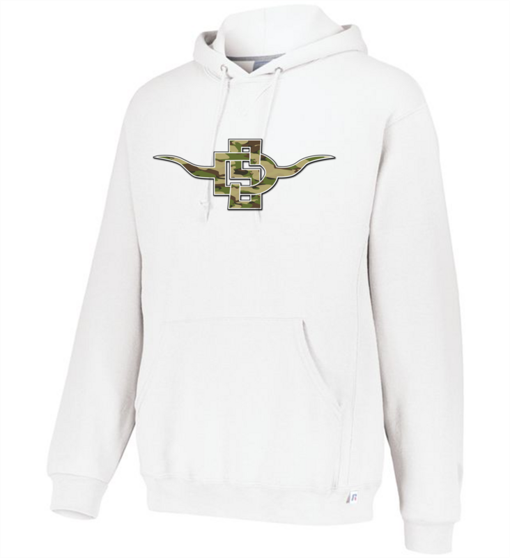 Hoodie with Camo SD Horns Logo