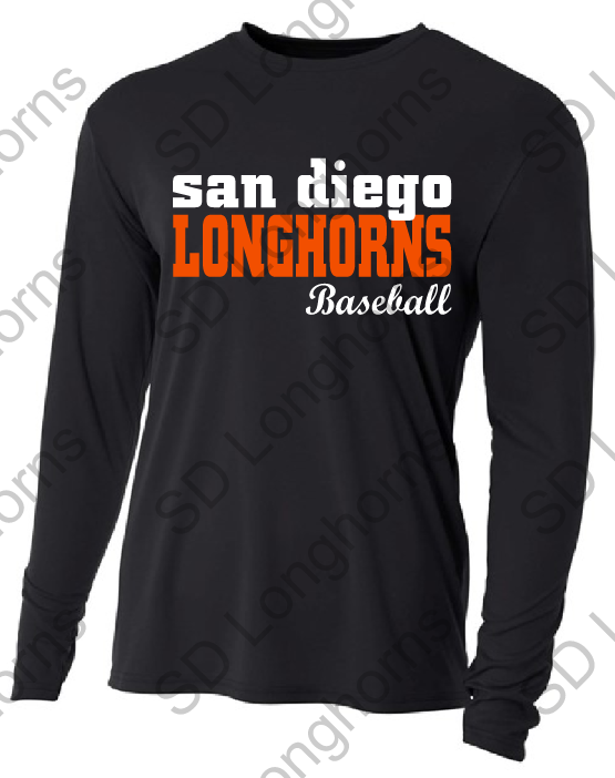 Black Drifit Long Sleeve with Team Logo