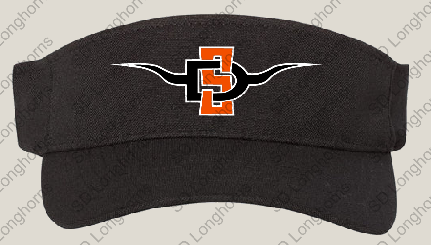 All Black Visor - SD Horns Logo Embroidered