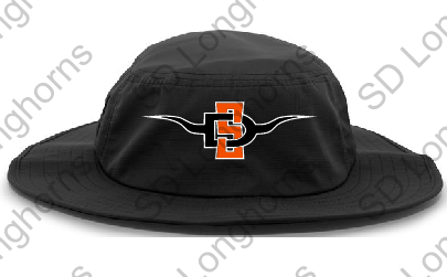 All Black Floppy Hat - SD Horns Logo Embroidered