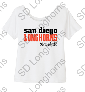Women&#39;s Slouchy Tee White with Team Logo