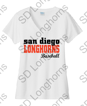 V-Neck White with Team Logo