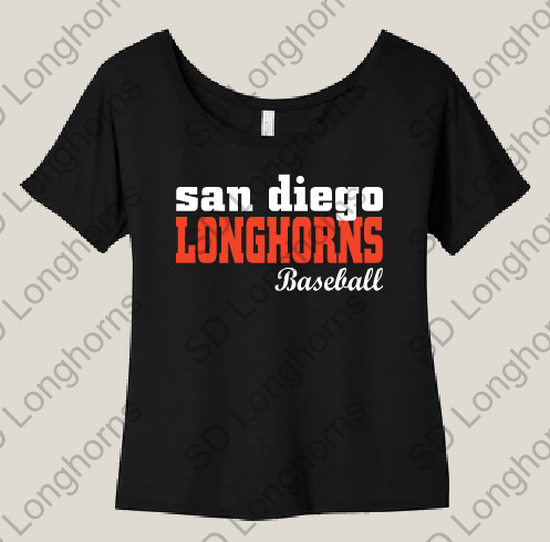 Women&#39;s Slouchy Tee Black with Team Logo
