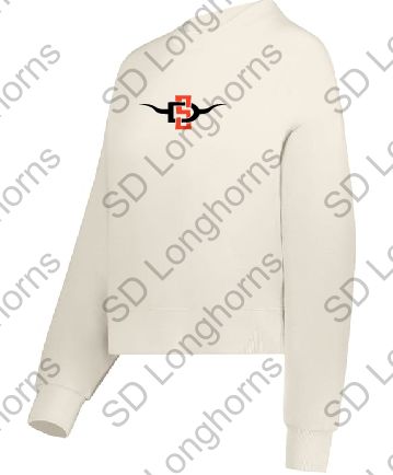 Women&#39;s Rhinestone Slouchy Crew Birch with SD Horns Logo