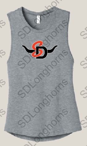 Women's Muscle Gray with SD Horns Logo