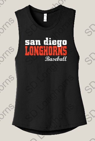 Women's Muscle Black with Team Logo