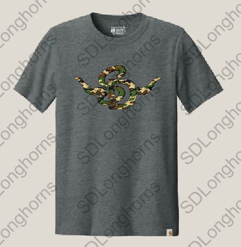 Shirt - Carhartt Carbon Heather Shirt with SD Horns Camo Logo