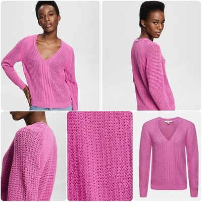 Esprit Sweater Cotton Boucle / 032EE1I303 Pink
