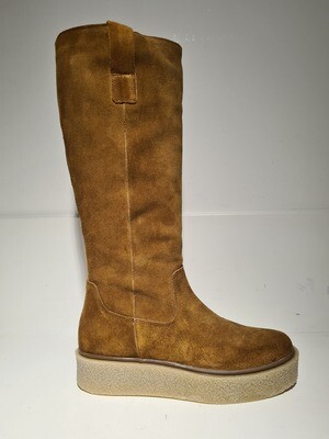 Marco Tozzi Boot High Suede/ 25651 Chestnut Brown