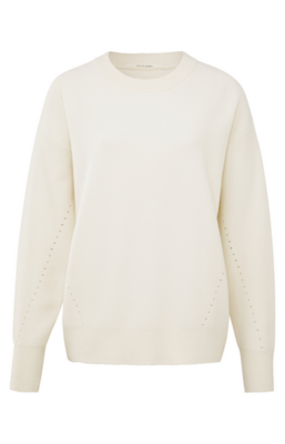 YAYA Sweater Detail / 01-000121-209 WOOL WHITE