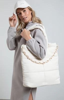 YAYA Bag Shopper Puffer / 03-001011-301 ONYX WHITE