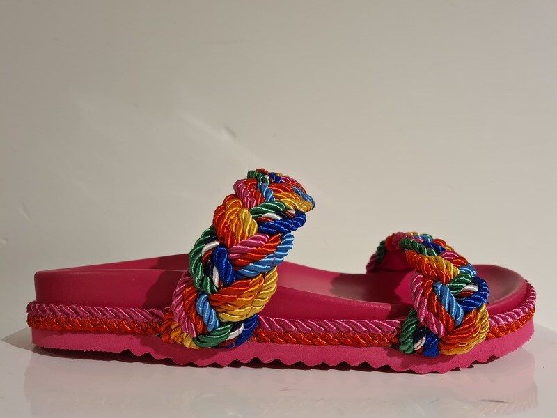 La Strada Slipper Rope/ 2201033 Rainbow