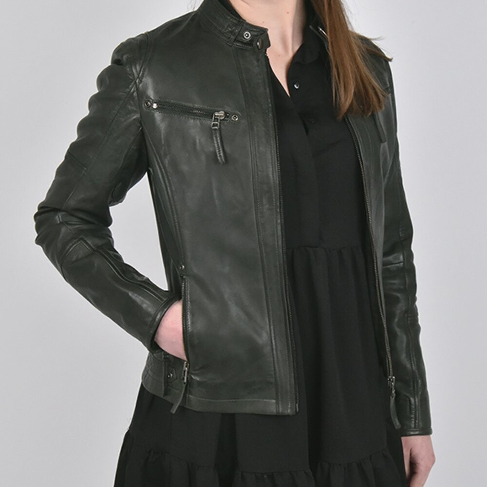 Dekkers Jacket Leather/ Amber Green Leaf