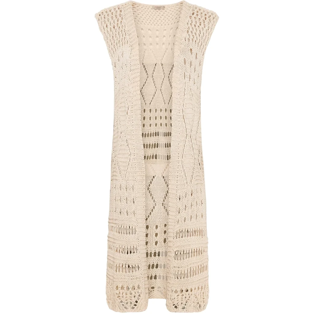 Marta du Chateau Cardigan Long Knitted / 477 Beige, Size: S/M