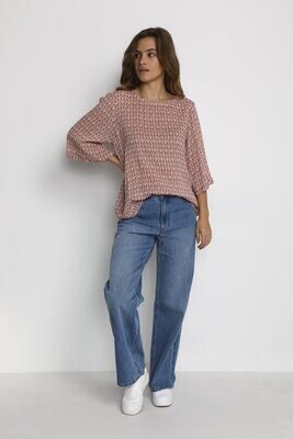 Kafre Blouse Viscose Print/ 10506327 Dusty Red