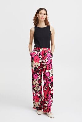 B.Young Pants Viscose Flowers /20814554 202844 Raspberry Sorbet Mix