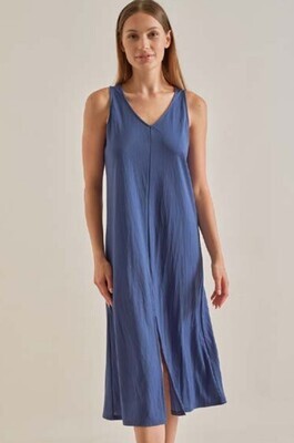 WNT Dress Midi Central Opening / 12462321 Blue