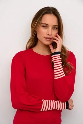 Culture DK Pullover Stripe Cuff / 50110426 Red