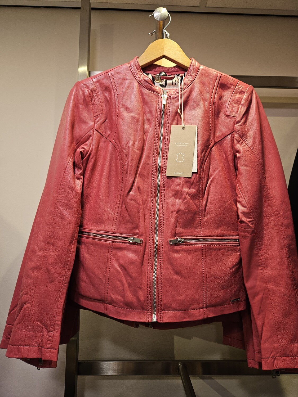 Rino & Pelle Jacket Leather / Gazi.3002420 3018 Raspberry