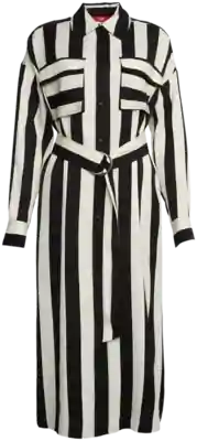 Esprit Dress Belt Stripe Viscose/ 024EE1E312 E001 Black White