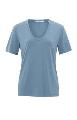 YAYA Shirt Modalmix V- Neck / 01-719023-404 INFINITY BLUE