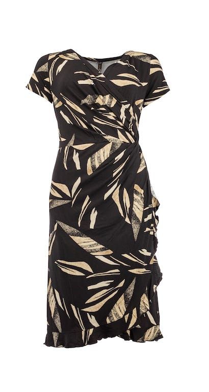 NED Dress Midi Jente 98 SS Black Natural Tropicana / 24S3-NH084-06 Black