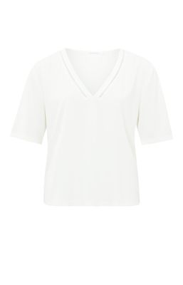 YAYA Shirt V-Neck / 01-719051-405 OFF WHITE
