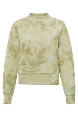YAYA Sweater Cottonmix / 01-109060-403 MOSS GREEN DESSIN
