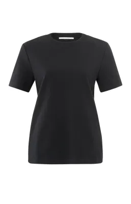 YAYA Tee Cotton Round Neck / 01-719057 BLACK