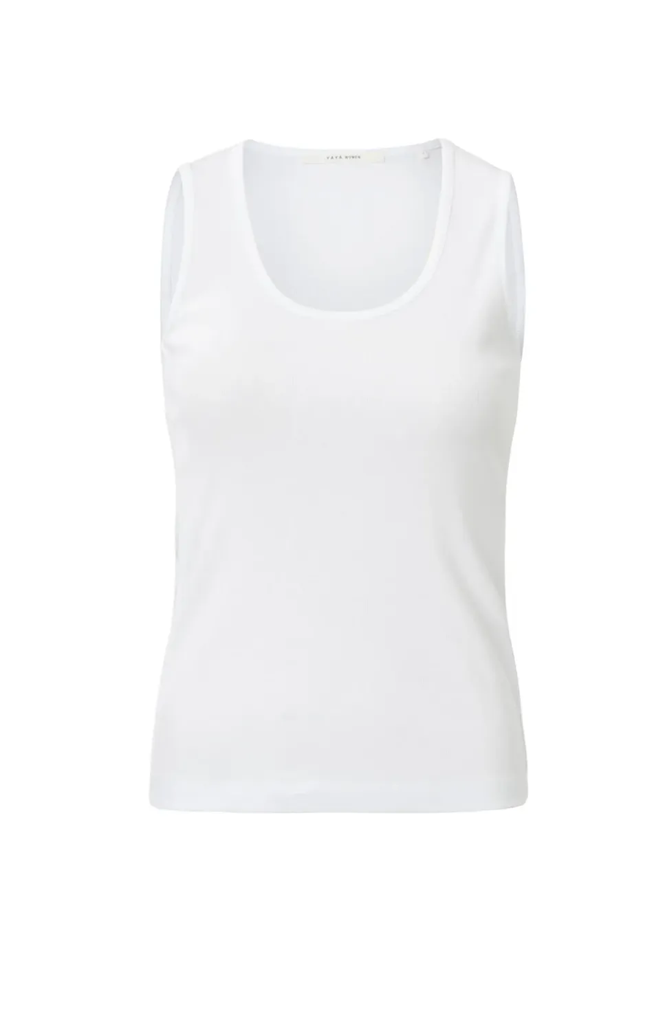 YAYA Top Singlet Rib /01-729034-408 PURE WHITE