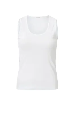 YAYA Top Singlet Rib /01-729034-408 PURE WHITE