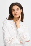 Fransa Blouse Viscose Lace / 20614698 Blanc de Blanc