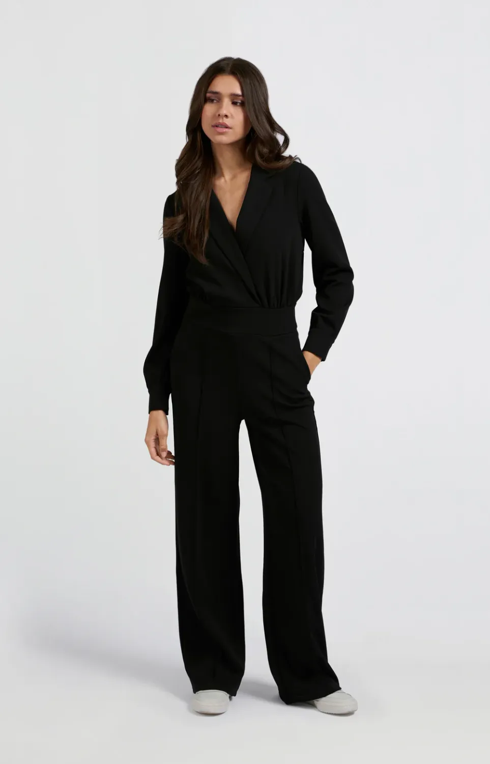 YAYA Jumpsuit Wide Leg / 01-349015-409 BLACK