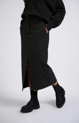 YAYA Skirt Pinstripe / 01-401061-409 ANTHRACITE DESSIN