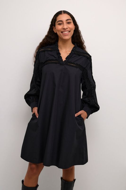 Culture DK Dress Romantic Lace details / 50110956 Black
