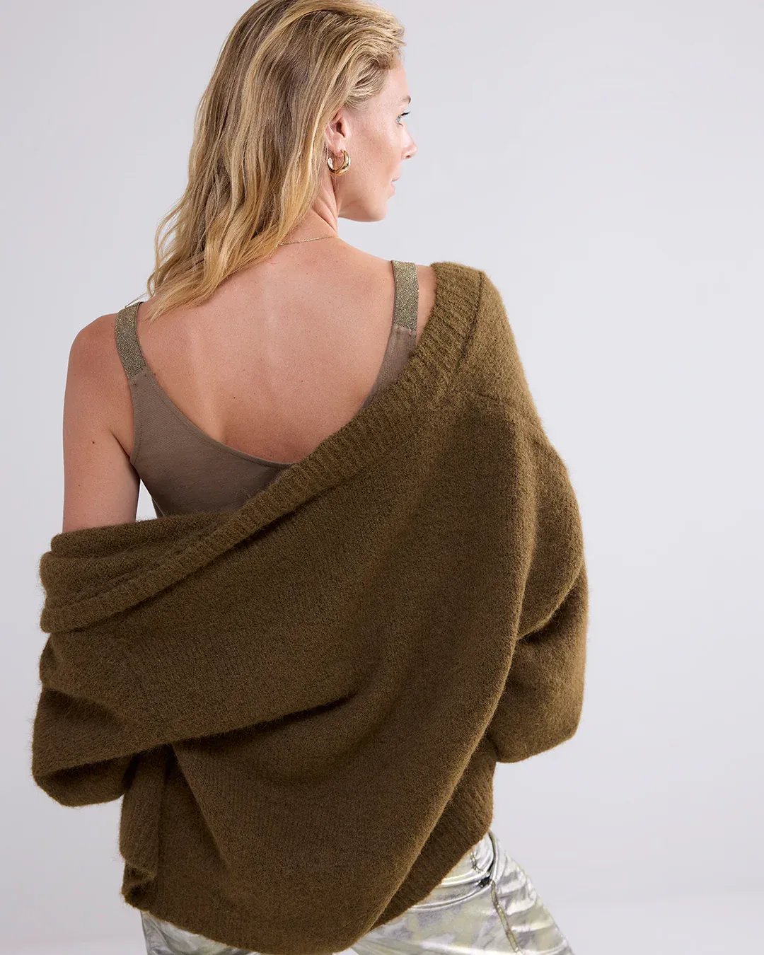 Summum Woman Singlet Reversible Lurex / 3s4760 Olive