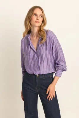 Expresso Blouse Stripe / EX24-14079 Lilac