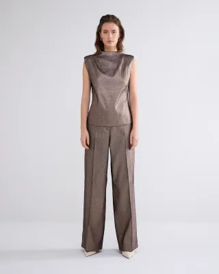 Summum Woman Top Glitter / 2s3212-12126 Camel Brown