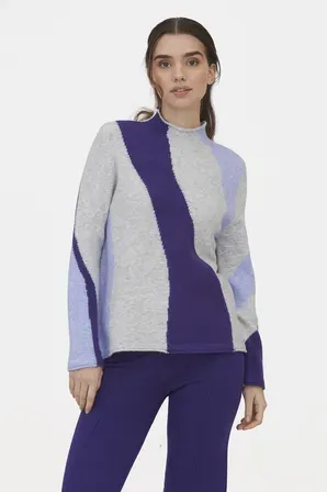 WNT Pullover turtle / W224035 Grey Purple