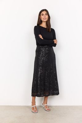 Soya Concept Skirt Maxi Pailetten/ 26731 9999 BLACK