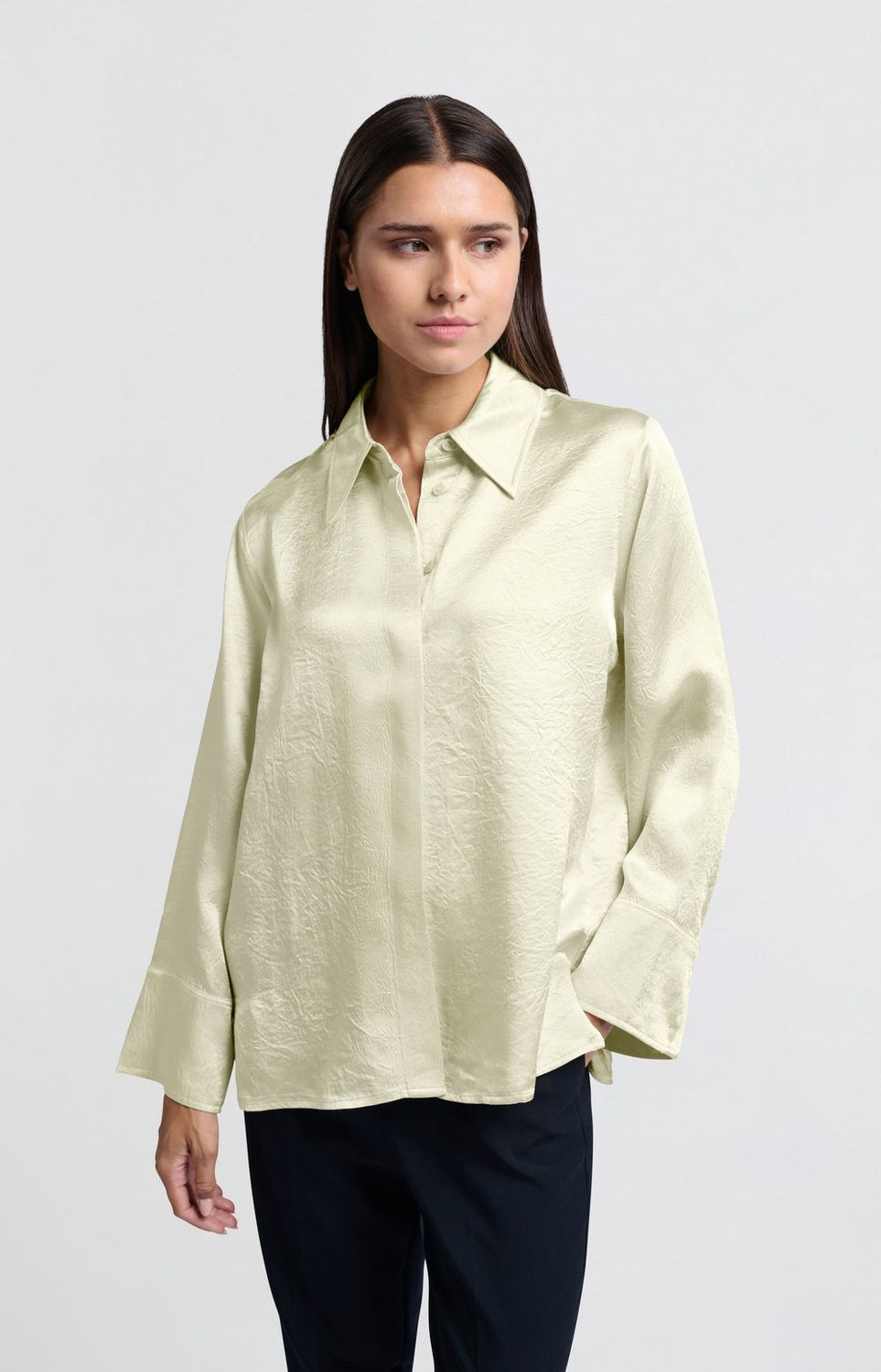 YAYA Blouse Satinlook / 01-201120-411 PEARL WHITE GOLD