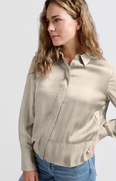 YAYA Blouse Satinmix / 01-201133-501 FEATHER GREY