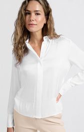 YAYA Blouse Satinmix / 01-201133-501 PURE WHITE