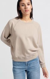 YAYA Sweater Raglan Cottonmix / 01-109078-501 FEATHER GREY