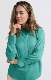 YAYA Blouse Lyocell / 01-201131-501 LAGOON BLUE