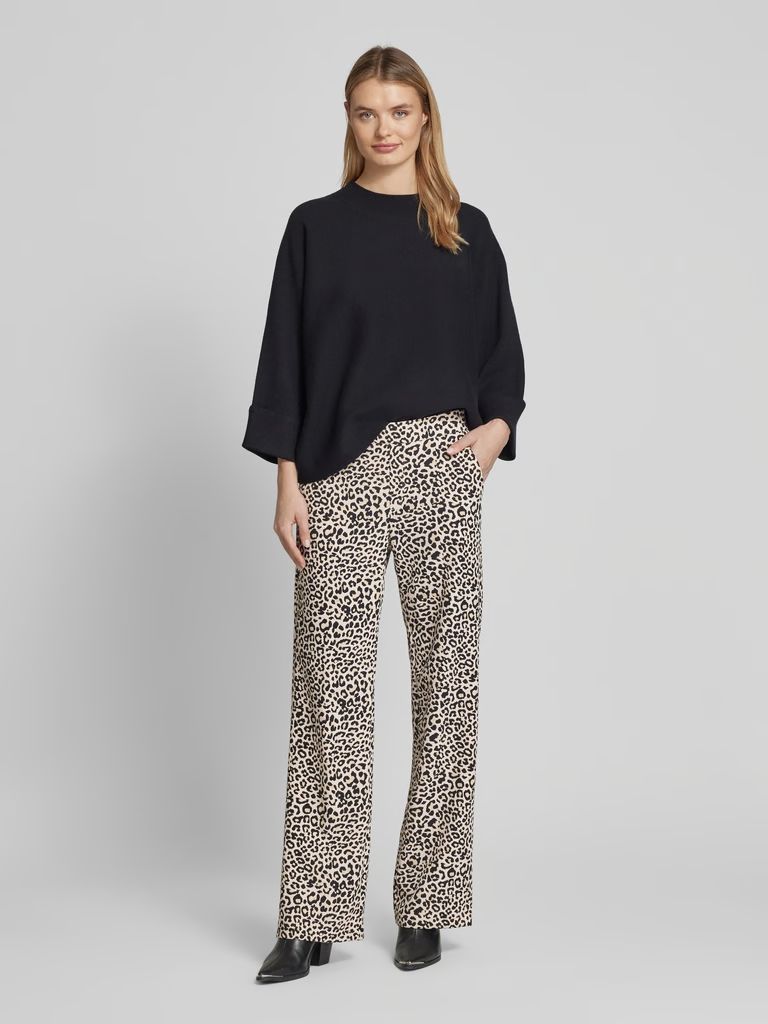 MAC Pants Travel Wide Leg/ 0232217700 208L Leopard Ivory