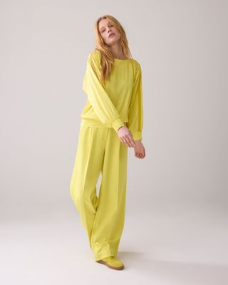 Summum Woman Pants Wide Leg / 4s2778-12155 Mimosa yellow