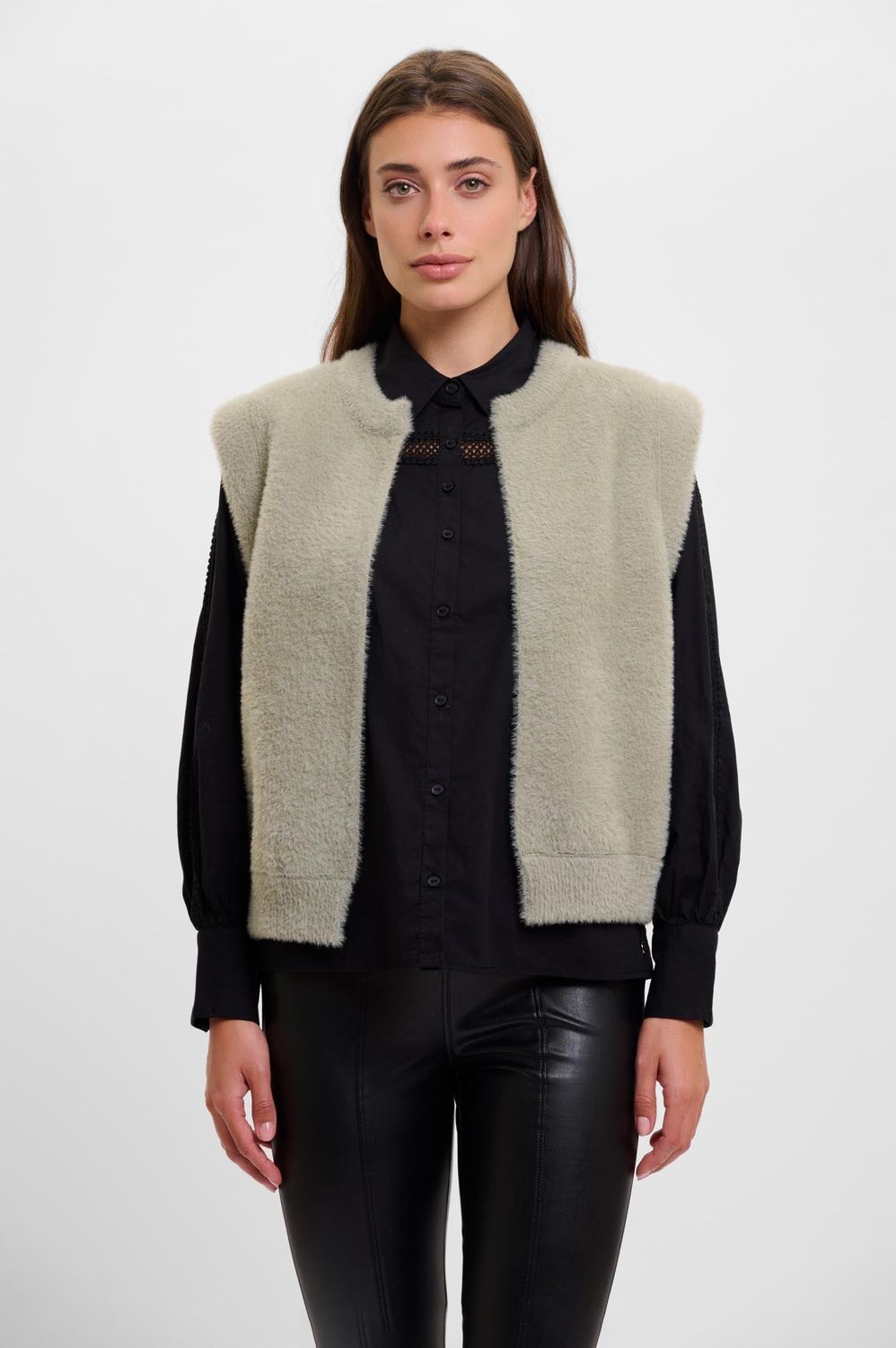 Rino &amp; Pelle Waistcoat Short / Elona.5002521 Dusty Khaki