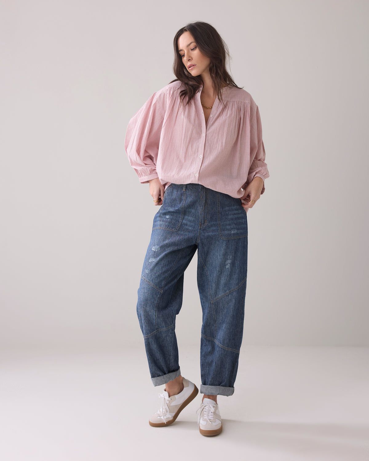 Summum Woman  Blue Daze Pants Tapered Jeans / 4s2772-5188 Denim