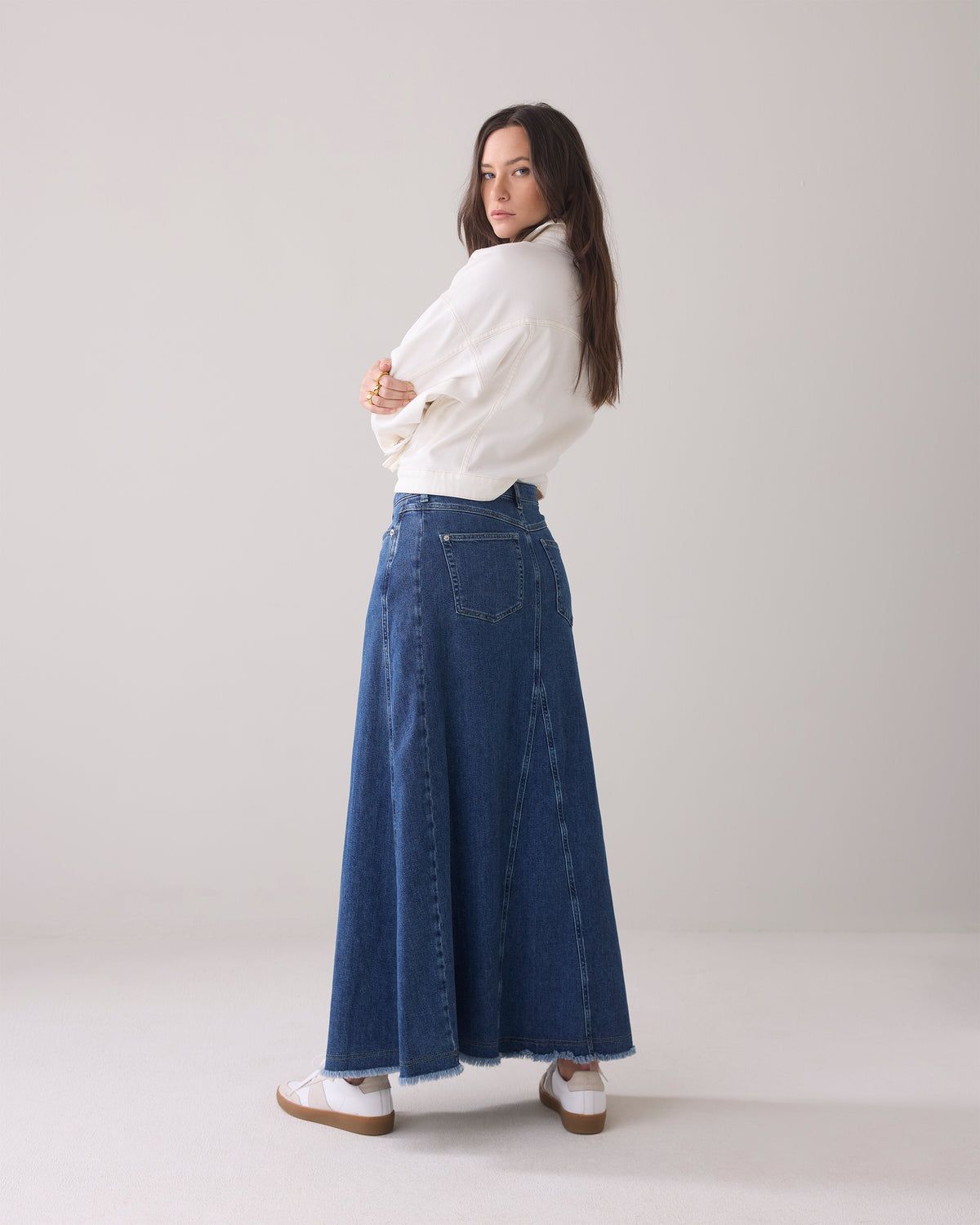 Summum Woman Skirt Maxi Flared Denim / 6s1330-5145 Denim